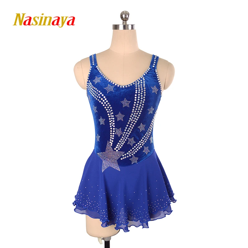 Vestido de entrenamiento para competición de patinaje artístico Nasinaya, ropa de actuación de gimnasia rítmica personalizada para mujeres y niños