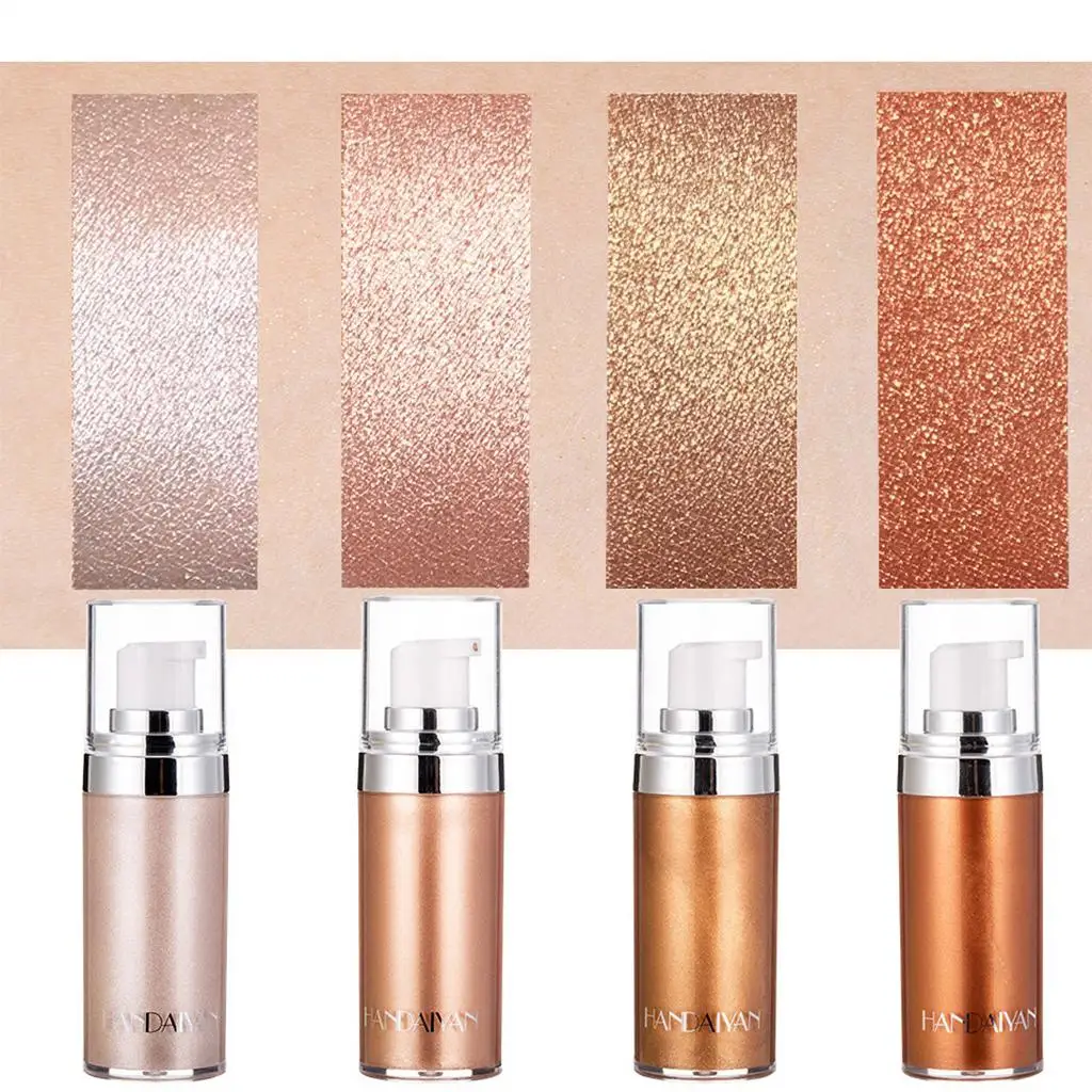 Crème surligneuse de maquillage de beauté éclairante à paillettes, scintillante longue durée pour artistes de maquillage haut de gamme