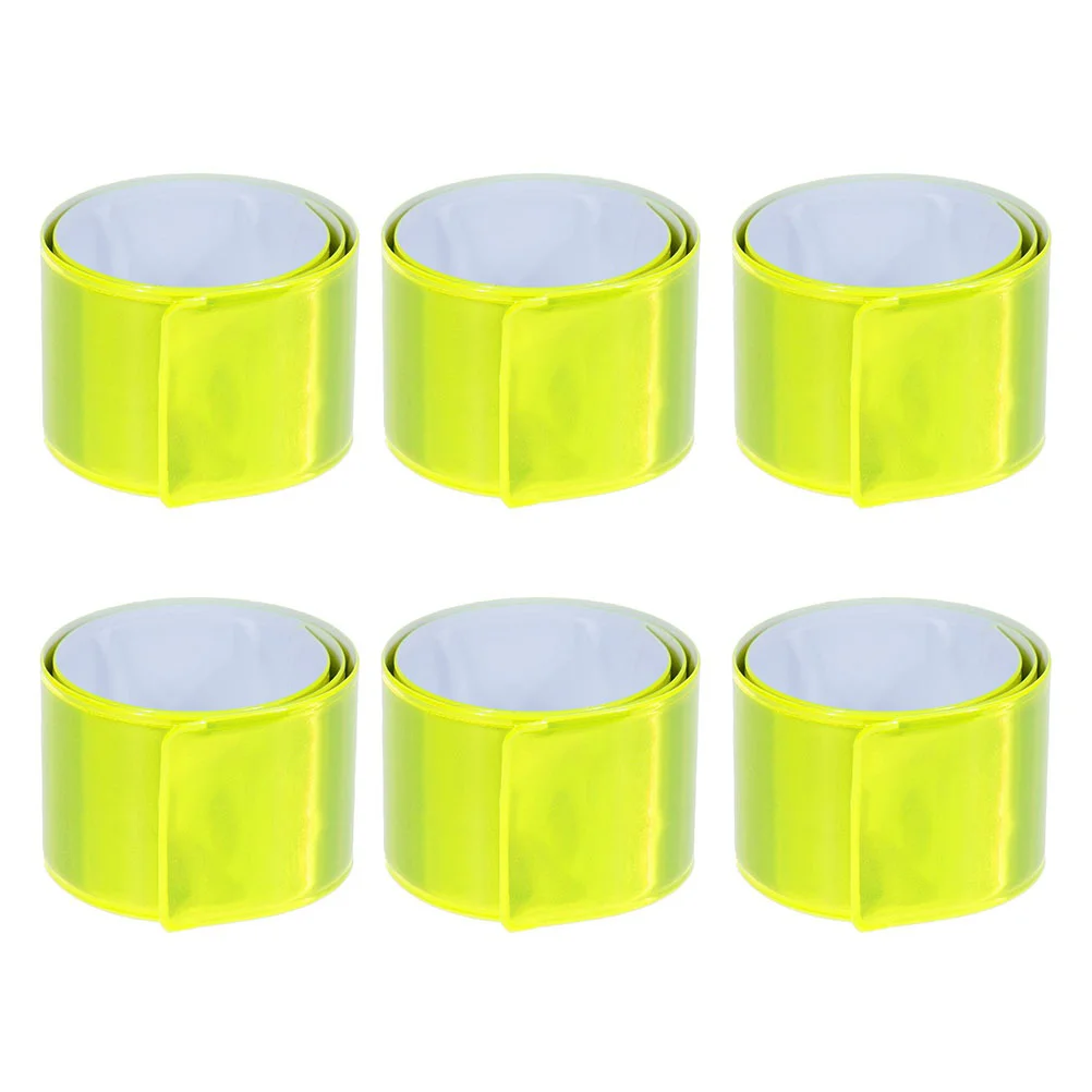 

11 Pcs Running Arm Band Wrist Tape Night Slap Bracelets Luminous High Visibility Reflectors Green Reflective