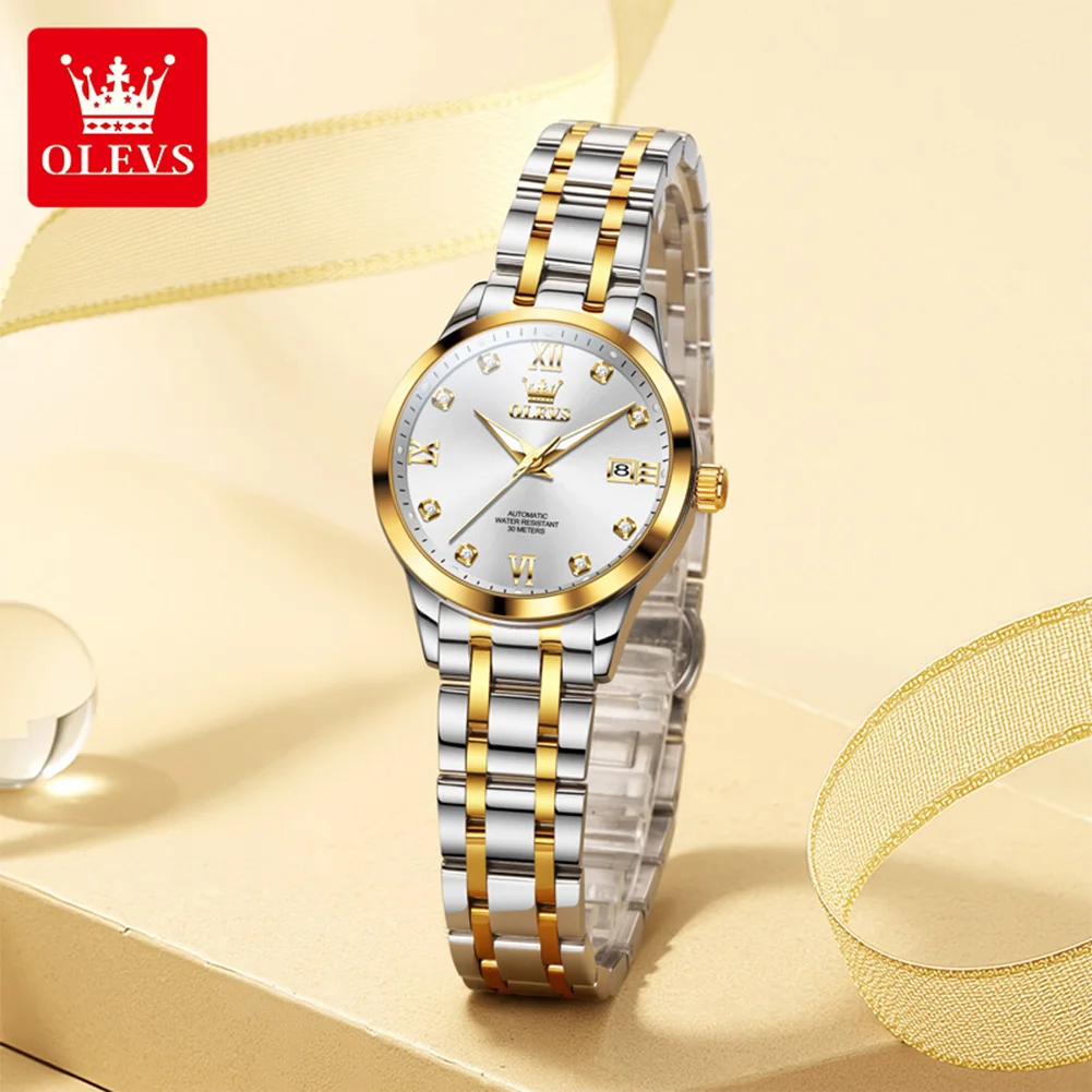 

OLEVS 9946 Women's Watches Fashion Luxury Mechanical Wristwatch Stainless Steel Waterproof Watches For Women Original Reloj