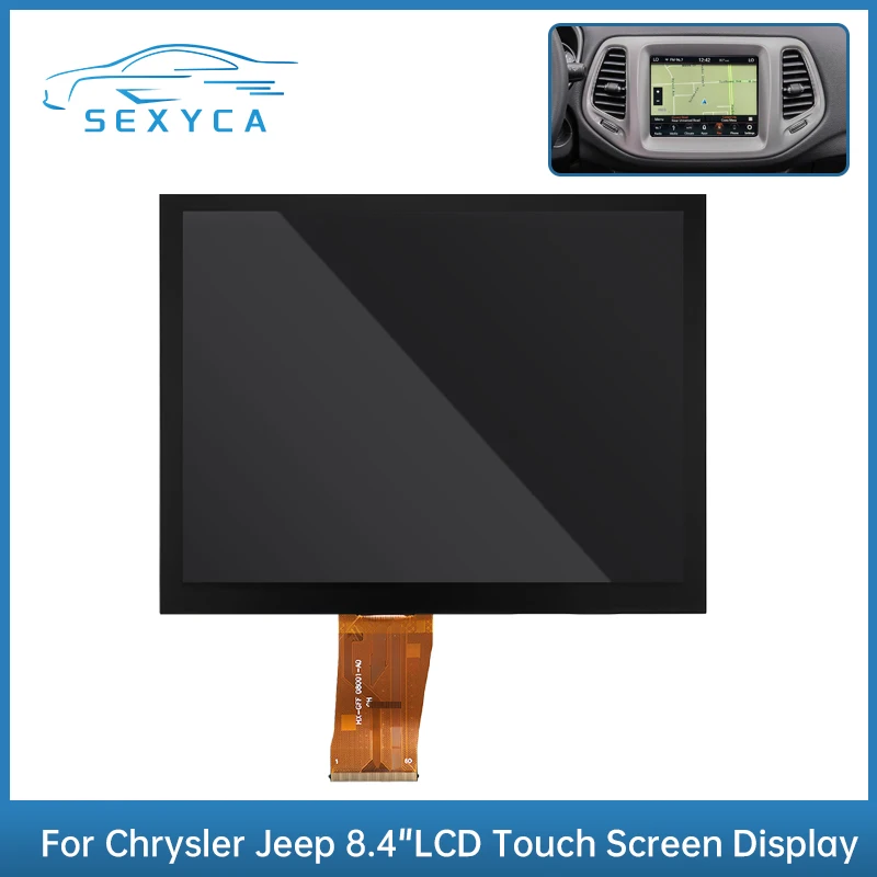 

8.4" Uconnect 4C UAQ LCD Display Touch Screen Digiziter Panel LA084X01 SL01For Jeep Chrysler Compass17-22 Replacement Radio Nav