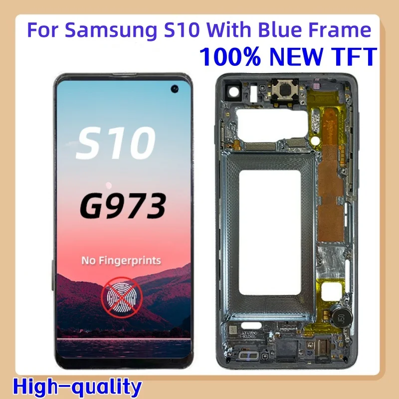 NEW TFT OLED Display For Samsung Galaxy S10 Plus G975 Touch Screen Display LCD For Samsung S10 incell S10 G973F LCD With Frame