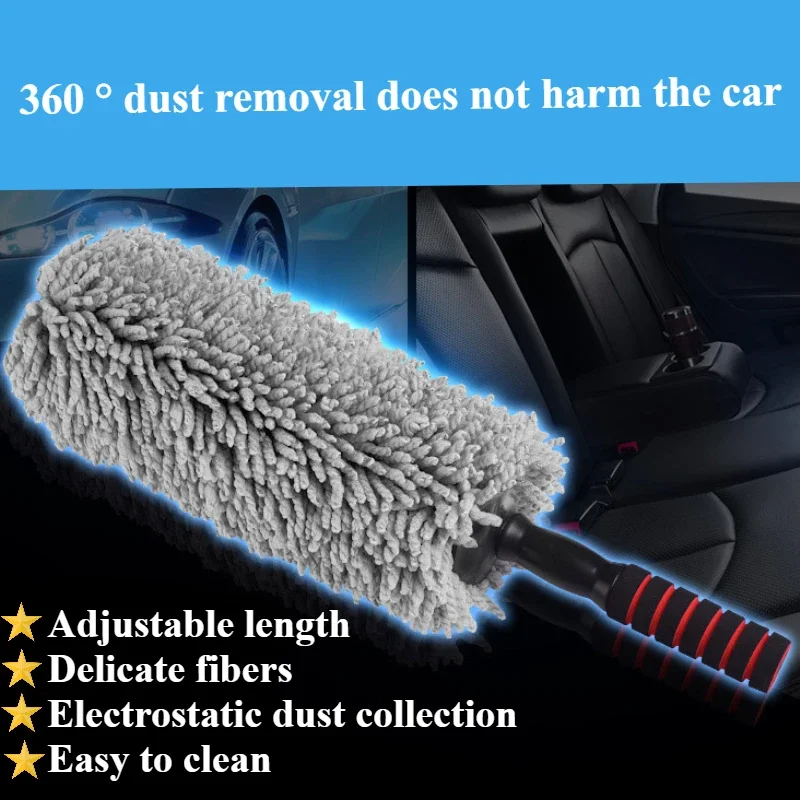 

Automotive Cleaning Brush Circular Soft Bristle Car Mop for Dusting Washing & Home Use Convenient Vehicle Dust Remover