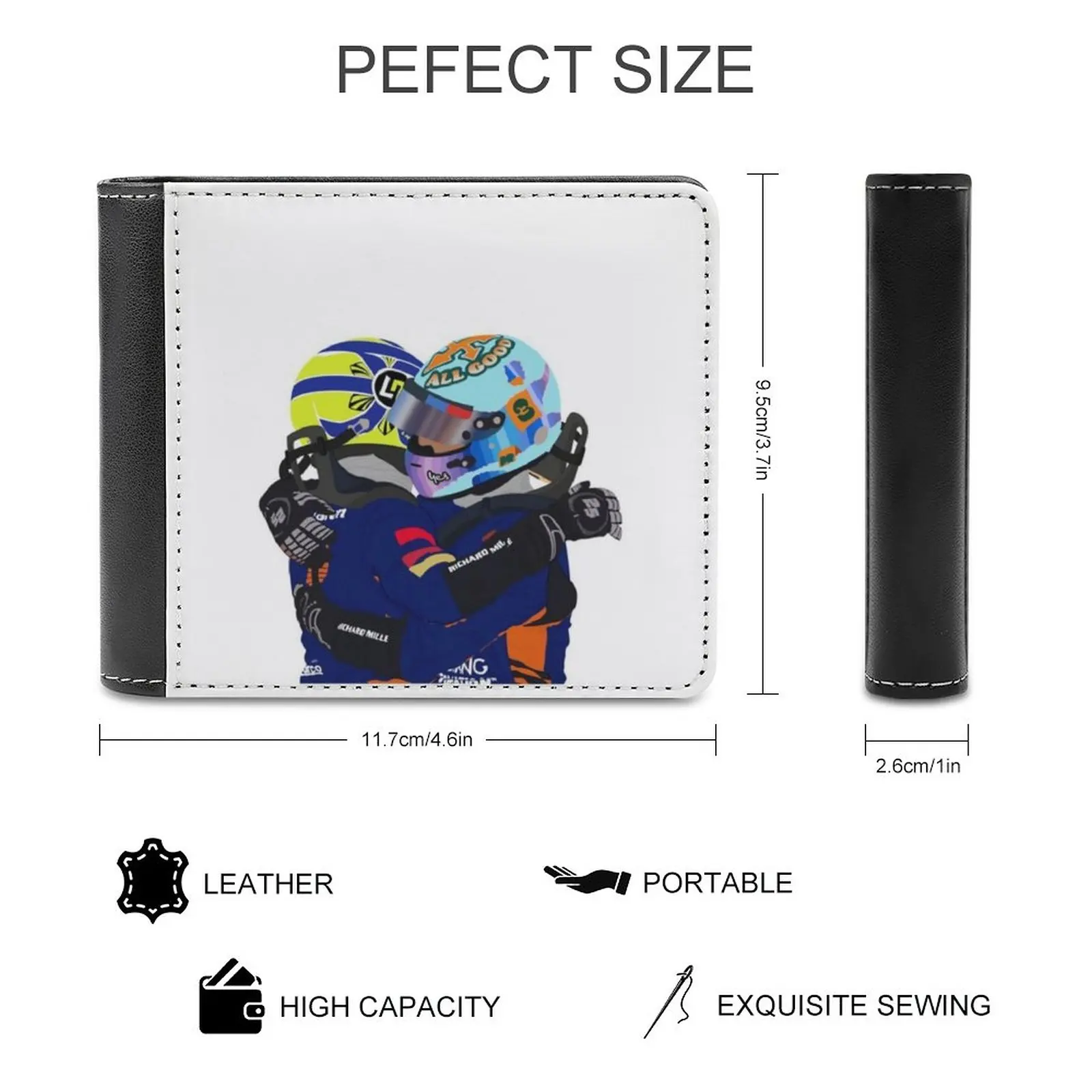 Lando Norris & Daniel Ricciardo Monza Gp 2021 Men's Wallet Purses Wallets New Design Dollar Price Top Men Leather Wallet Max