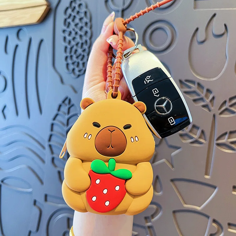 

Mini Silicone Capybara Coin Purse Wallet Keychain Cartoon Cute Dolphin Key Money Earphone Storage Bag Doll for Children's Gifts