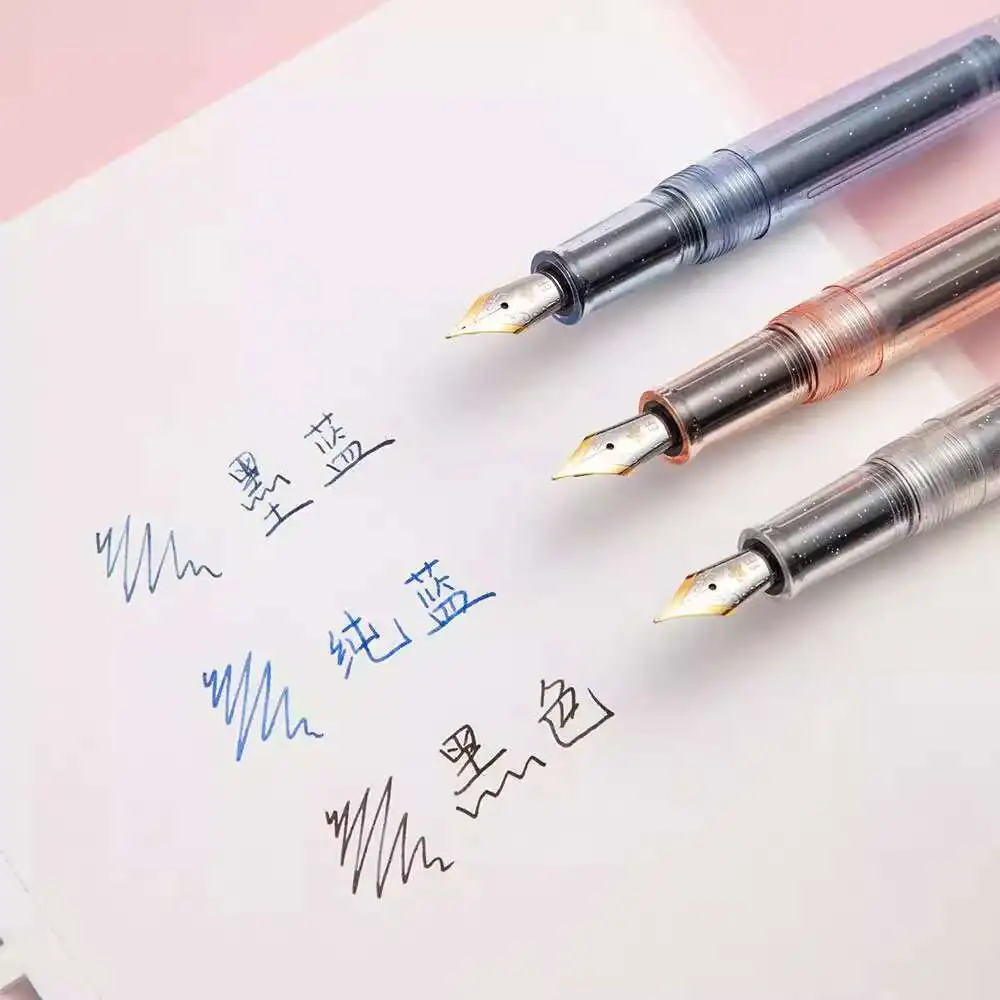 Sakura Fountain Pen Set With Replaceable Ink Cartridges For Elementary School Students