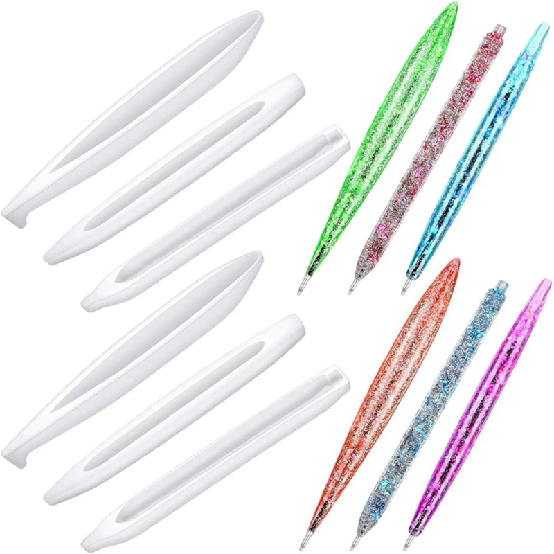 Pencil for Case Mould 3 Pieces Pen Silicone Casting Moulds Ballpoint Refil Dropship