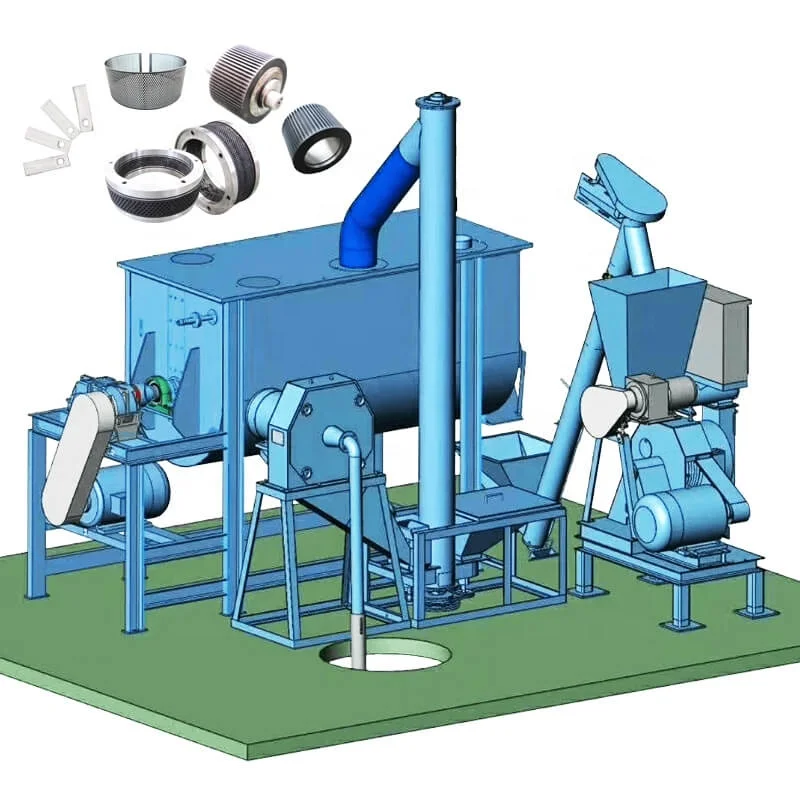 Small poultry feed pellet making machine / animal feed processing machines / chicken feed production line