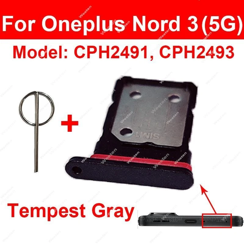 Sim Card Tray For OnePlus Oneplus Nord 3 Nord CE2 Lite CE3 Lite Nord N20 N30 CE4 Sim Holder Slot Card Reader Socket Flex Cable