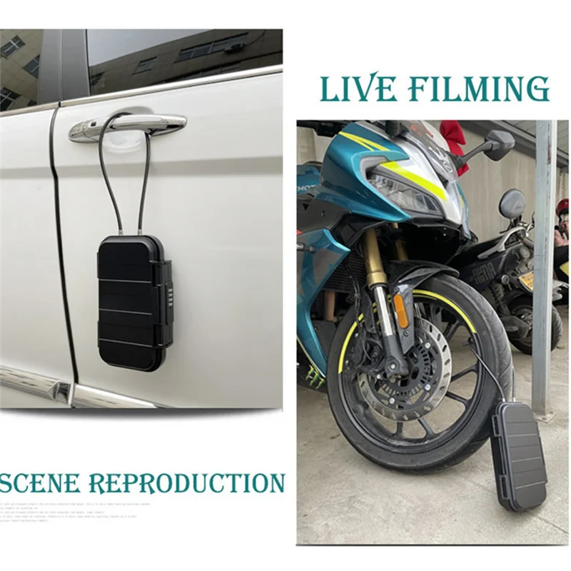 Schließfach, Telefon-Schließfach, Sicherheitsschließfach, transparenter wasserdichter Reisebehälter für den Außenbereich, langlebiger Passwort-Strandkasten, Schwarz