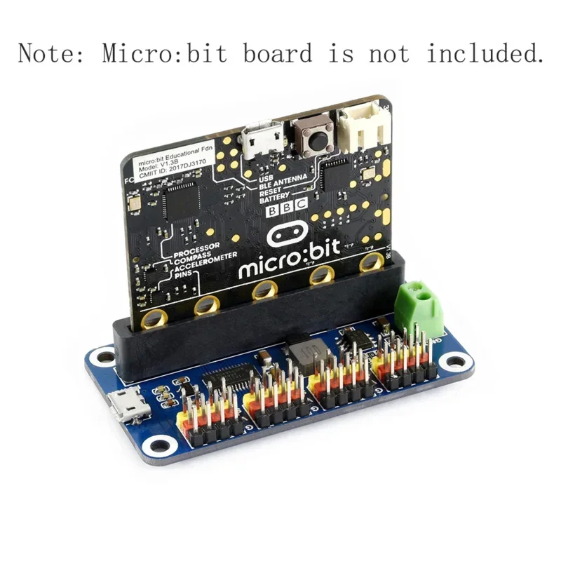 16-Channel PWM Micro Servo Driver Module Expansion Board for Microbit Micro:bit V2 Micro Bit V2.2 Accessories