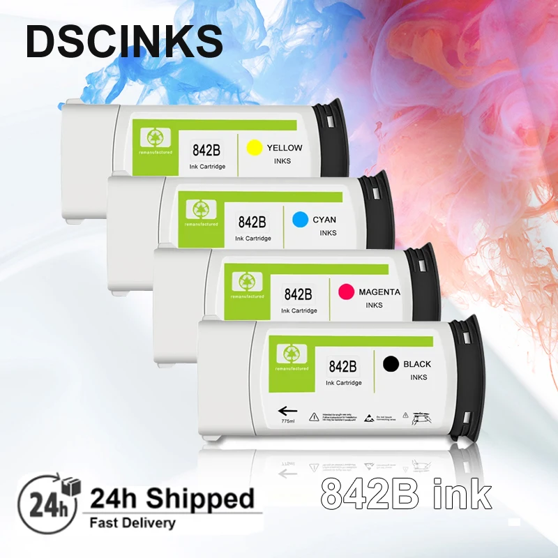 

North America 775ML ink Cartridge 842B for HP 842B for HP PageWide XL 8000 printer with Pigment ink and chip