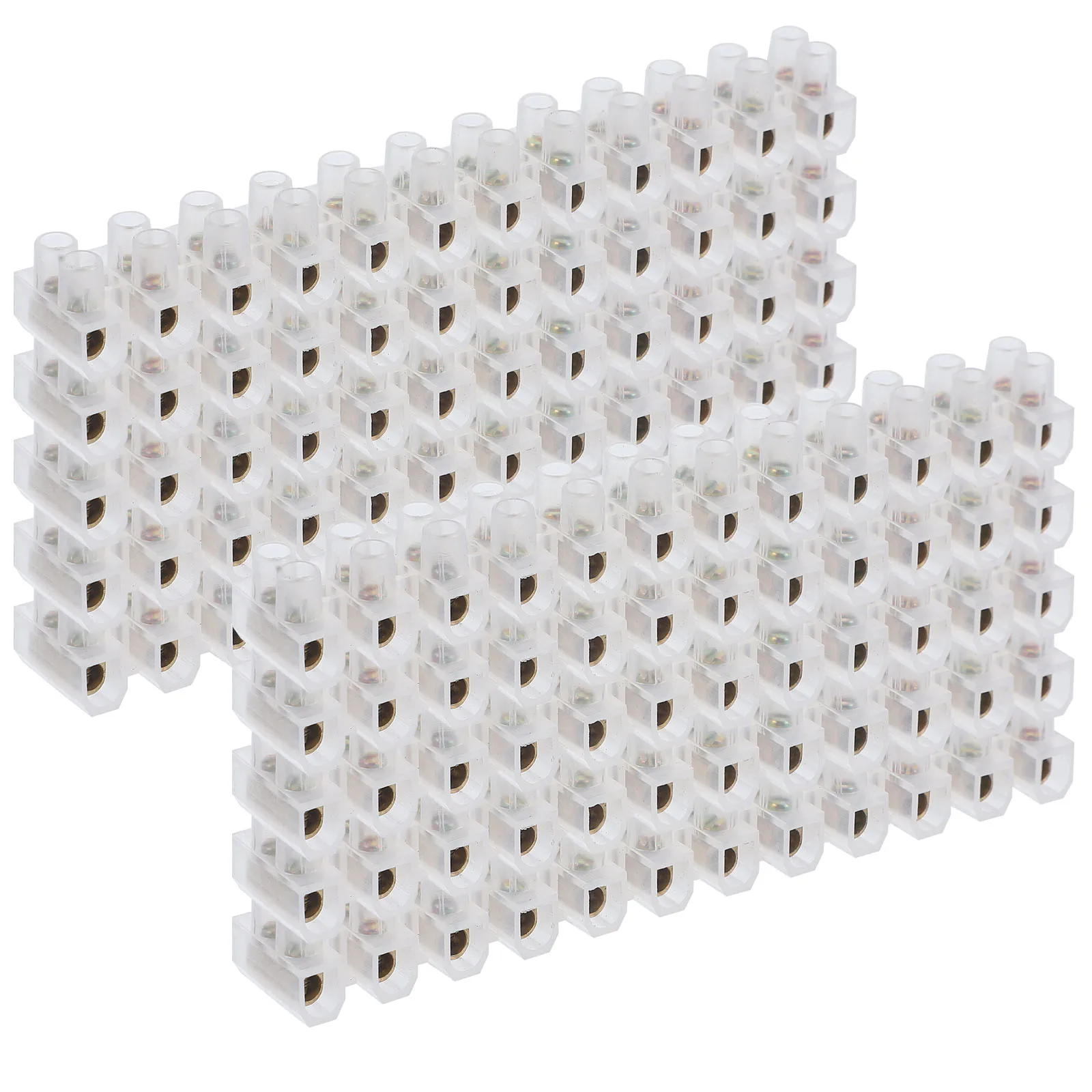 

10pcs Nylon Flame Retardant Speaker Wire Connectors Electrical Mounting 380V Screw Terminal Block Butt Terminal Blocks