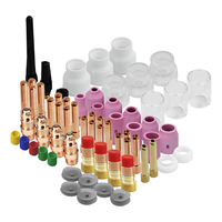 90PCS Welding Torch Accessories Kit Collets Body Glass Cup Alumina Nozzle Stubby Gas Lens 10/12 for TIG WP-17/18/26