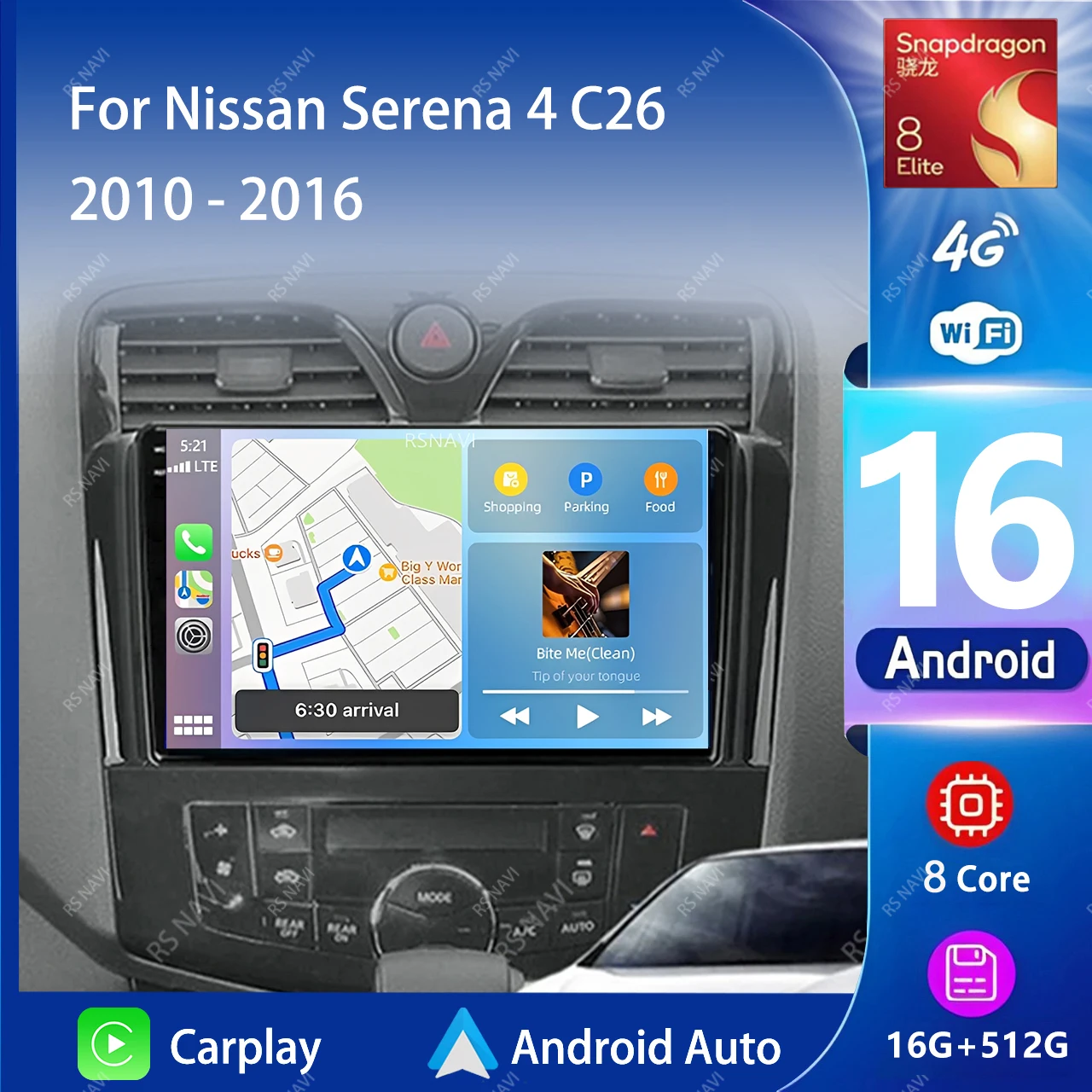 

Android 16 Carplay Auto 2K Screen Car Radio Multimedia Video Player For Nissan Serena 4 C26 2010 - 2016 2 din Autoradio Stereo