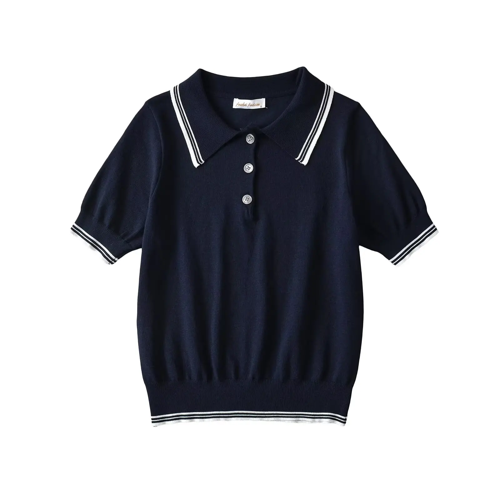 

Футболка Slim Fit Ne Knitted ort Sve Женская летняя футболка для похудения с завышенной талией American Retro College Sle