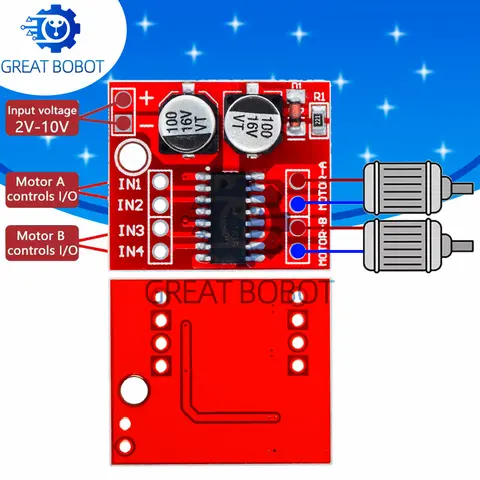 DC Motor Drive Module - Reversing, PWM Speed Control, Dual H - Bridge for Mini Stepper Motors - L298N - Powered