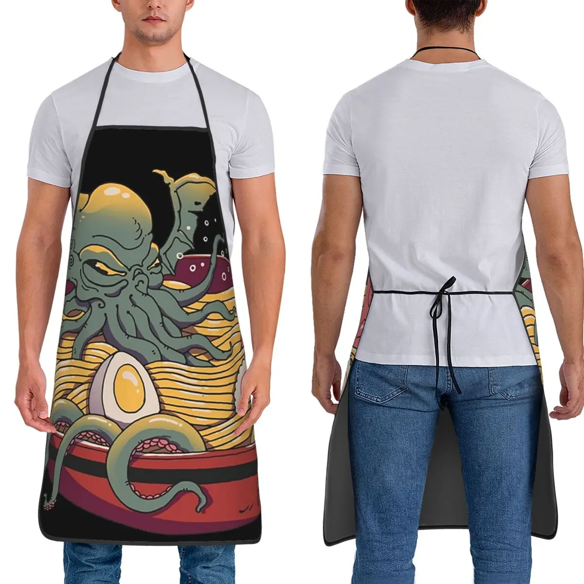 

Фартуки Ramen Cthulhu: водонепроницаемые фартуки-нагрудники для поваров, выпечки, уборки на кухне, для женщин и мужчин, для садоводства