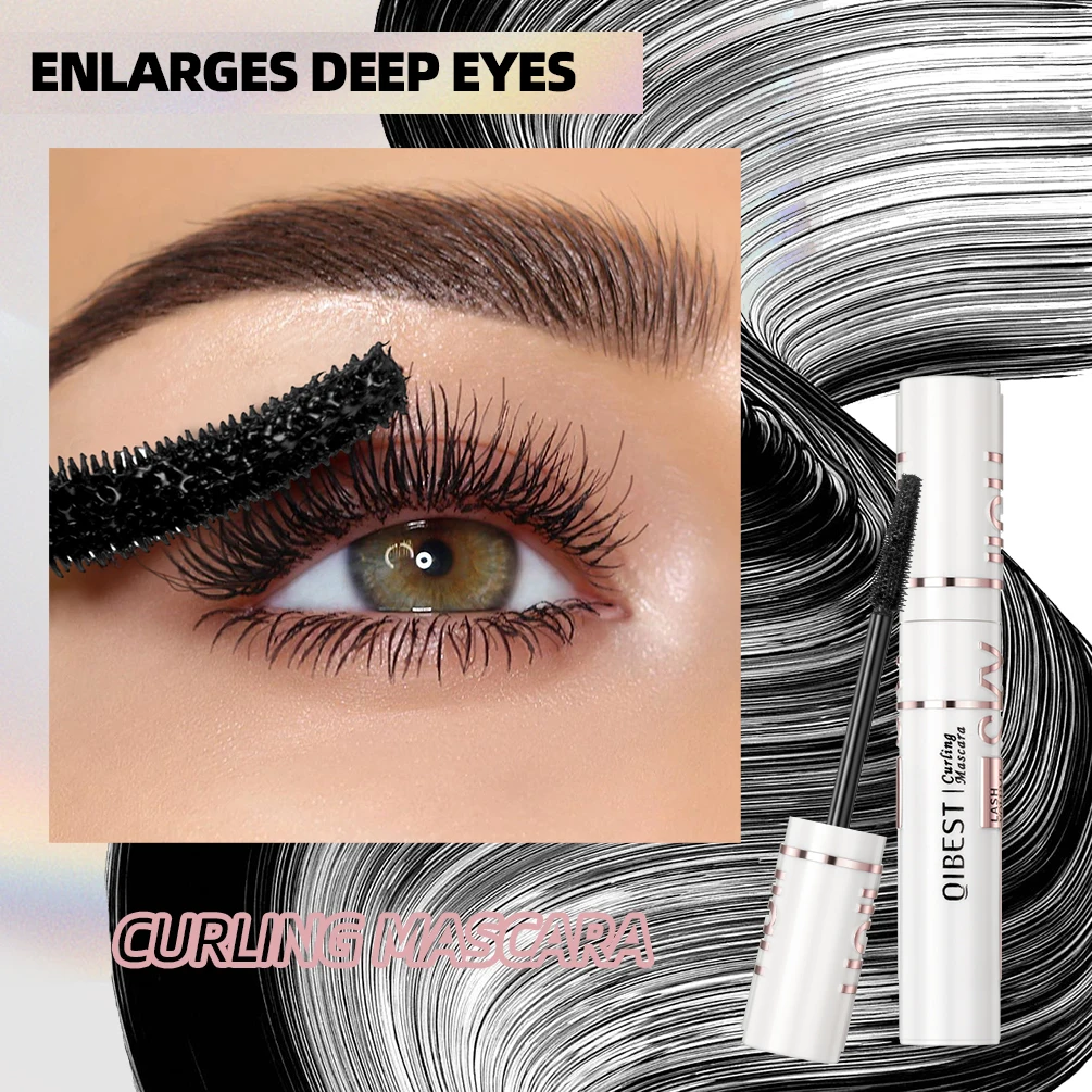 QIBEST Mascara Eyelashes Lengthening Waterproof Long Lasting Silky Lash Black Eyelashes Extension Make Up Beauty Eyes Cosmetics