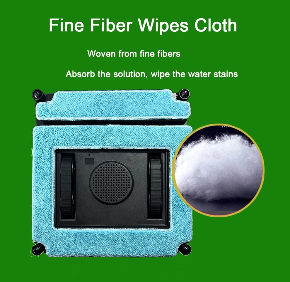 Purerobo Wischtuch für quadratischen Fensterputzroboter W-V1S – waschbares, hochwertiges Clean Mop Pack Ersatzteile Zubehör – Detail 5