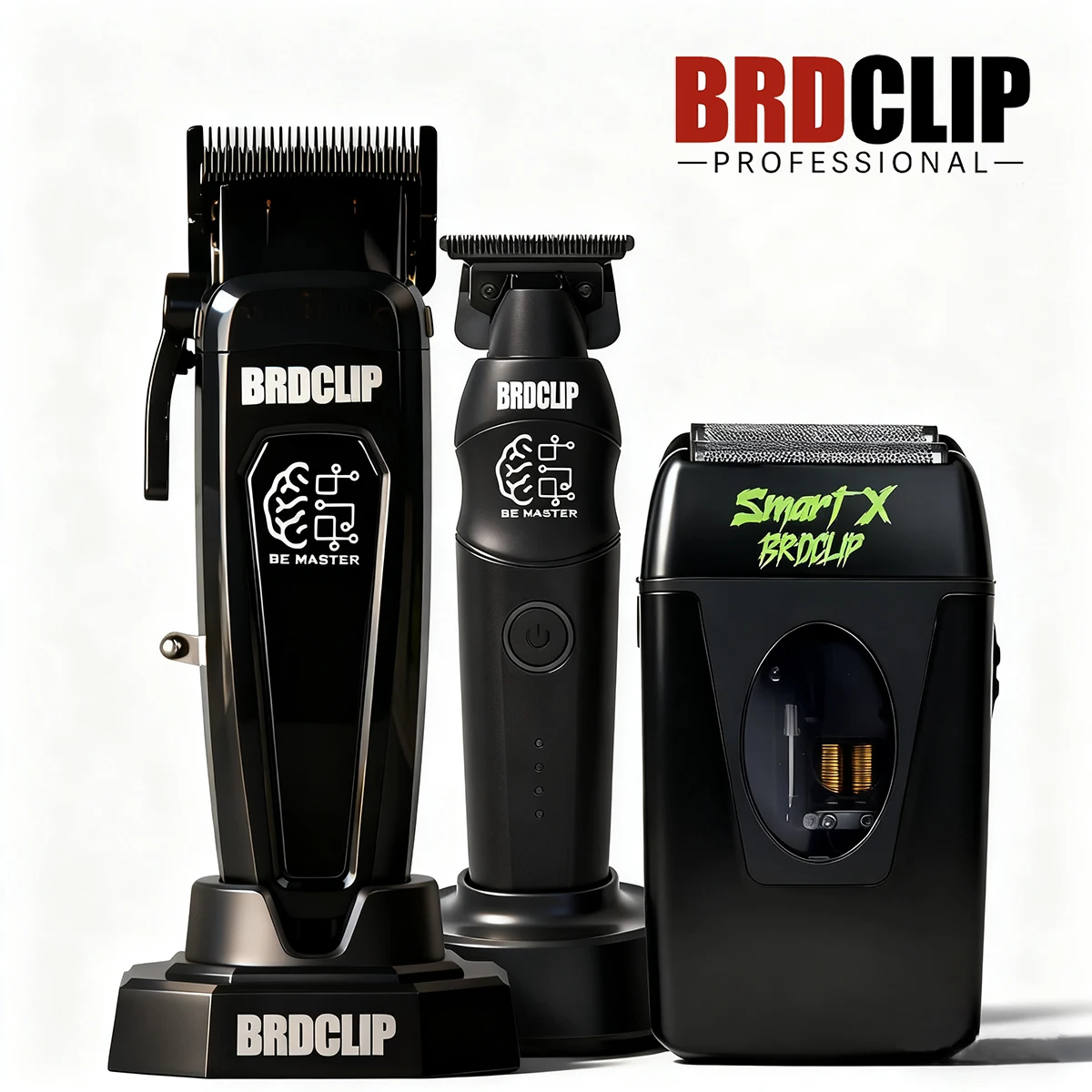 

Professional BRDCLIP Hair Clipper 7500RPM 7000RPM 9000RPM Electric Cordless Trimmer DLC Blade with Charging Base