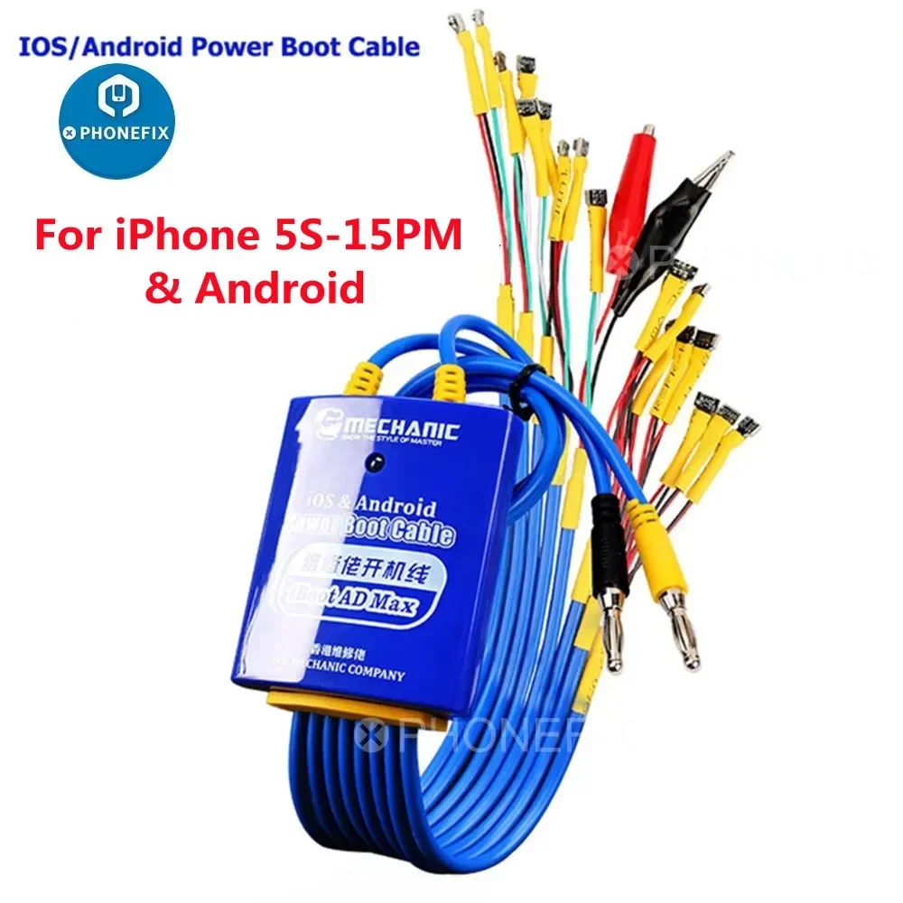 Meccanico Android Power Supply Test Cable linea di avvio Mobile per iPhone Samsung Huawei Oppo Xiaomi Repair Switch cavo di prova di alimentazione