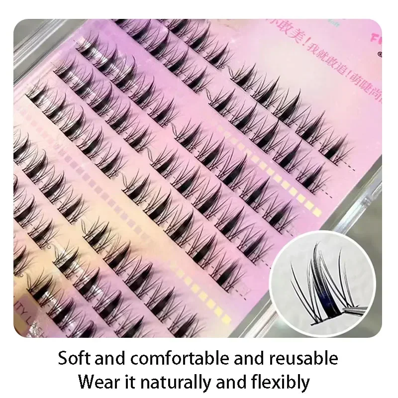 Manga Lashes Diy Lash Extensions Individual Eyelashes  Natural Style Eyelash Clusters Eyelash Bundles Wispy Lashes Daily Makeup