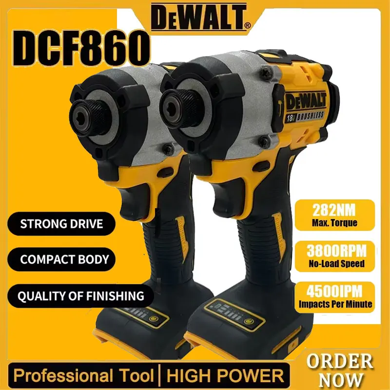 DEWALT DCF860 Cordless Compact Drill / Driver 20V Brushless Electric Drill Screwdriver Rechargeable Power Tools DCF850 Upgraded