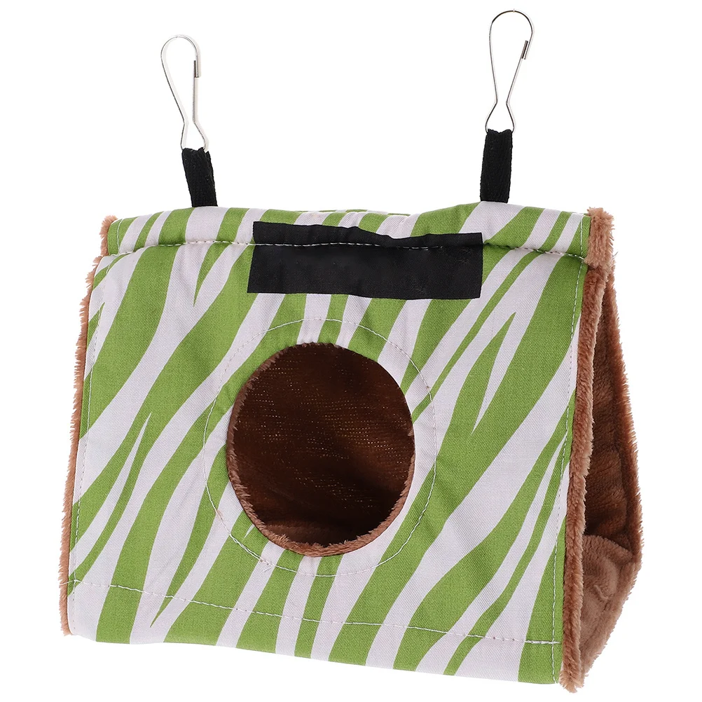 

Winter Warm Bird Nest Hanging Hammock Comfortable Parrot Cotton Bed Hanging Cage Resting Nest Bird Cage Accessories