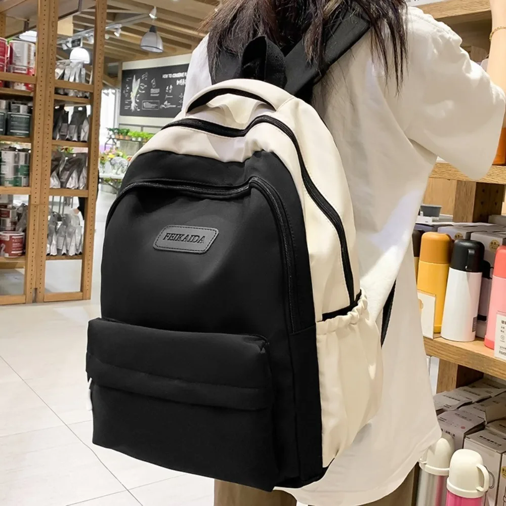 Fashion Nylon Backpack Large Capacity Multifunction Book Bag Breathable School Rucksack Girls