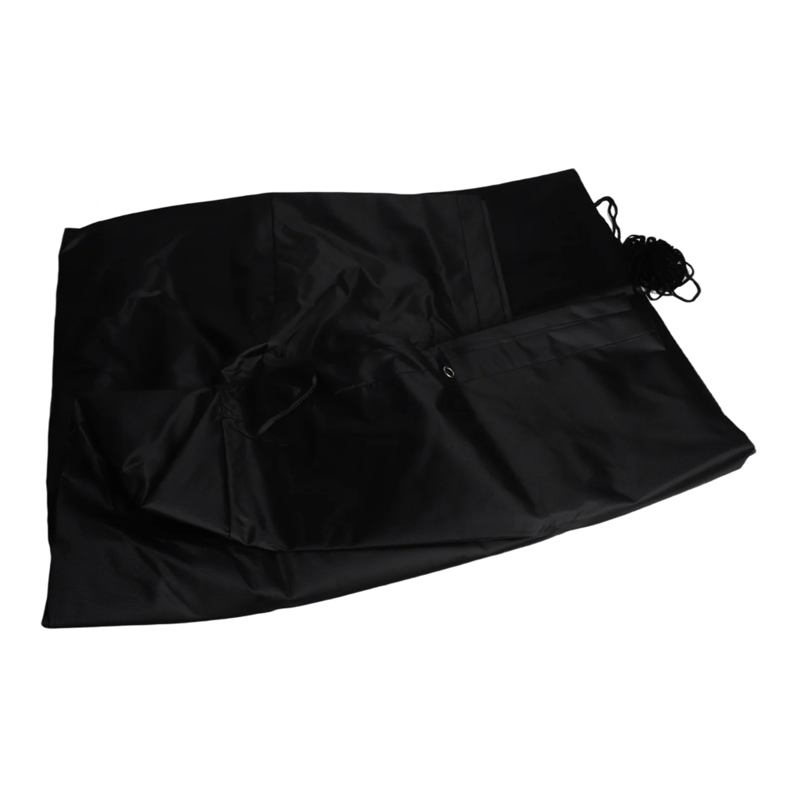 Round Pool Cover for Above Ground Pools Featuring Ground Nails and Windproof Ropes That Keep Cover Firmly in Place During Storms