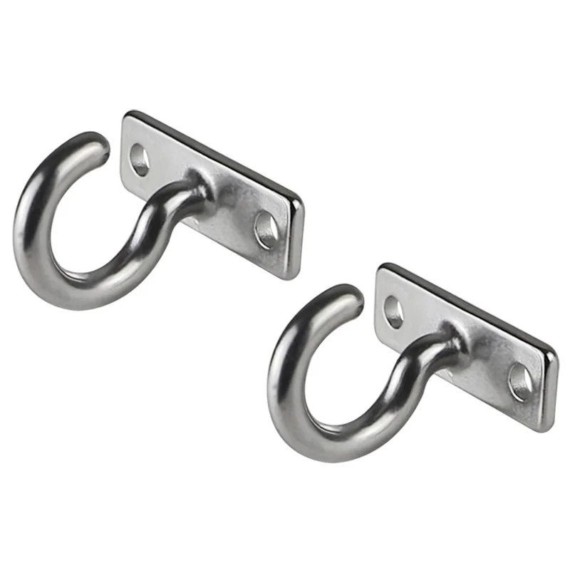 Heavy Duty Ceiling Hooks 304 Stainless Steel Top Mount Hooks for Hanging Clothes Pictures Lights Flat Question Mark Design view 2