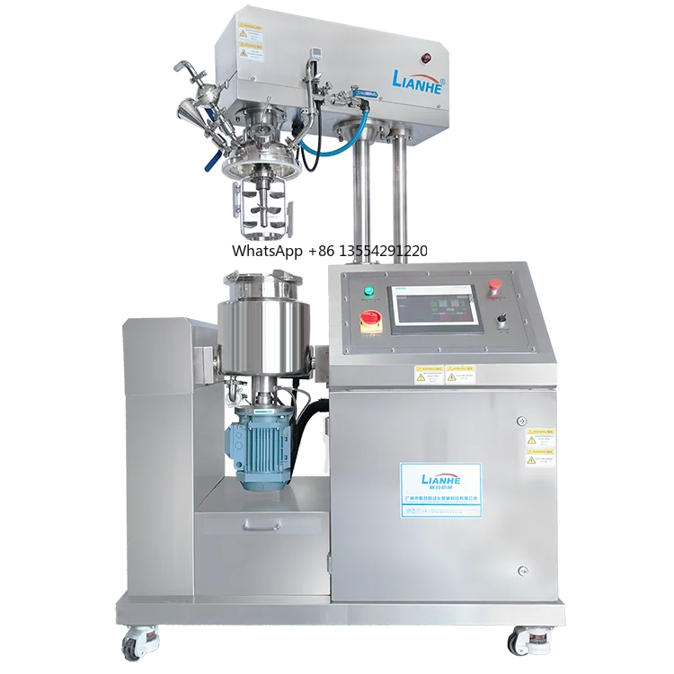 Mesin Pencampur Emulsifikasi Homogenizer Vakum Krim Kosmetik 5l 10l 20l dengan Tangki Stainless Steel