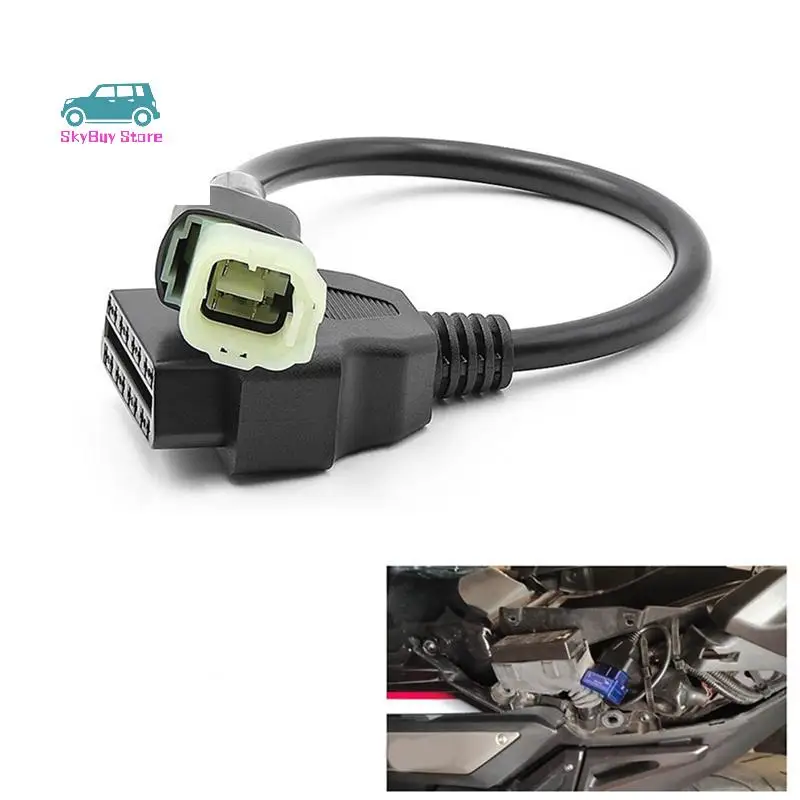 

2X OBD2-контактный диагностический адаптерный кабель, детали обнаружения неисправностей мотоцикла для мотоциклов Honda