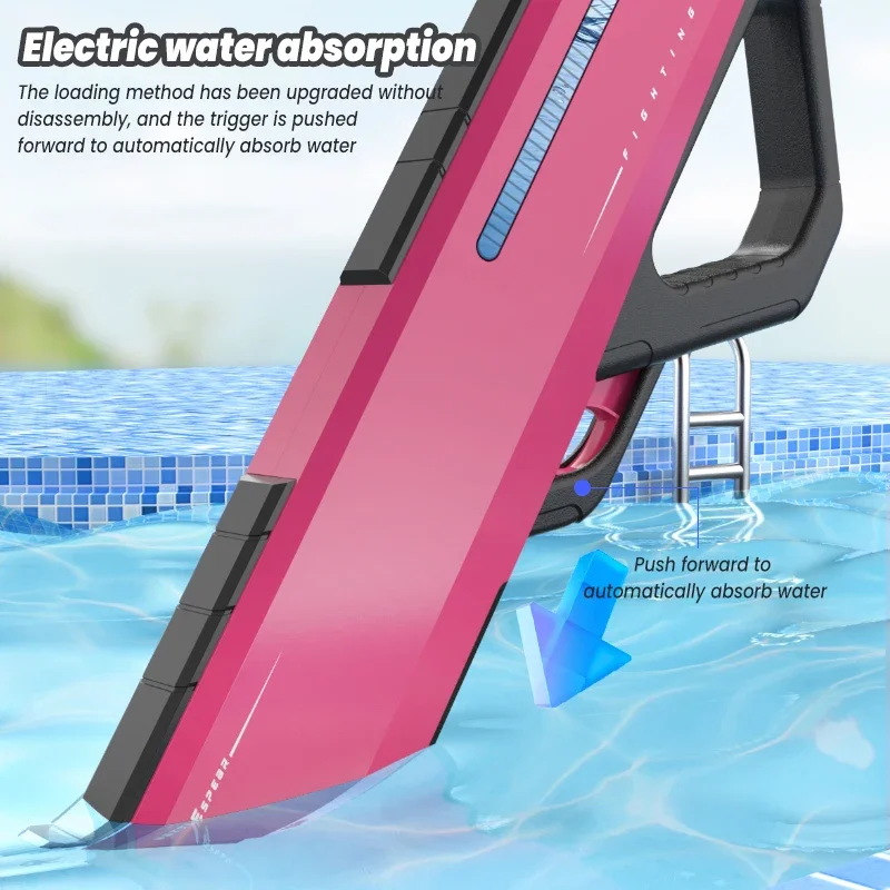 Nieuwe Elektrische Waterpistool Speelgoed Volautomatisch Water Absorberen Krachtige Spray Water Blaster Zomer Outdoor Speelgoed Kinderen Cadeau