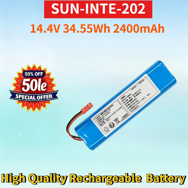 

Newest SUN-INTE-202 14.4VDC 34.55Wh 2400mAh Lithium-ion Rechargeable Battery for Cylindrical High Quality Replacement Battery