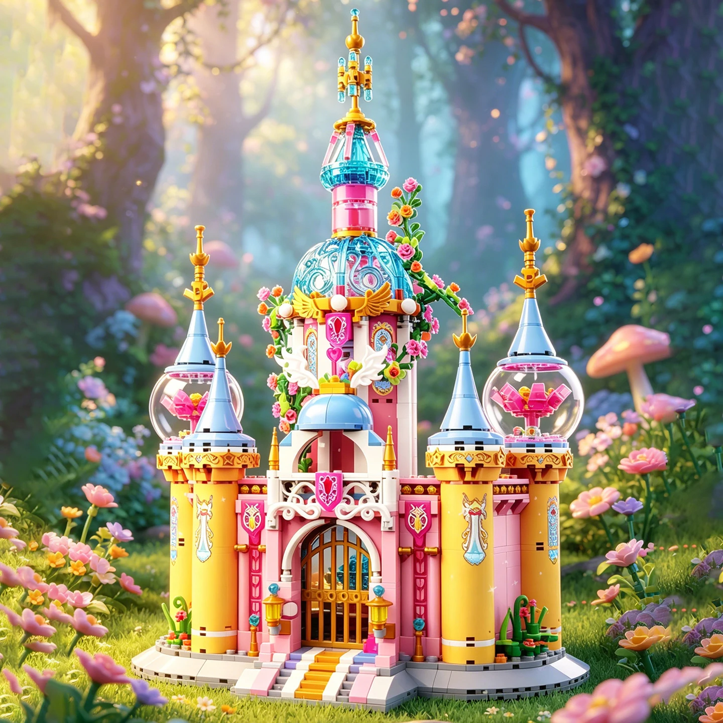 MOC figurines New Princess Series Windsor Castle Treehouse Building Blocks: Large Castle Palace—Perfect as a Toy or Puzzle Gift