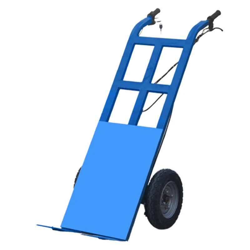 

Electric Hand Sack Truck Trolley Electric Flatbed Trolley for Warehouse Electric Wheelbarrow