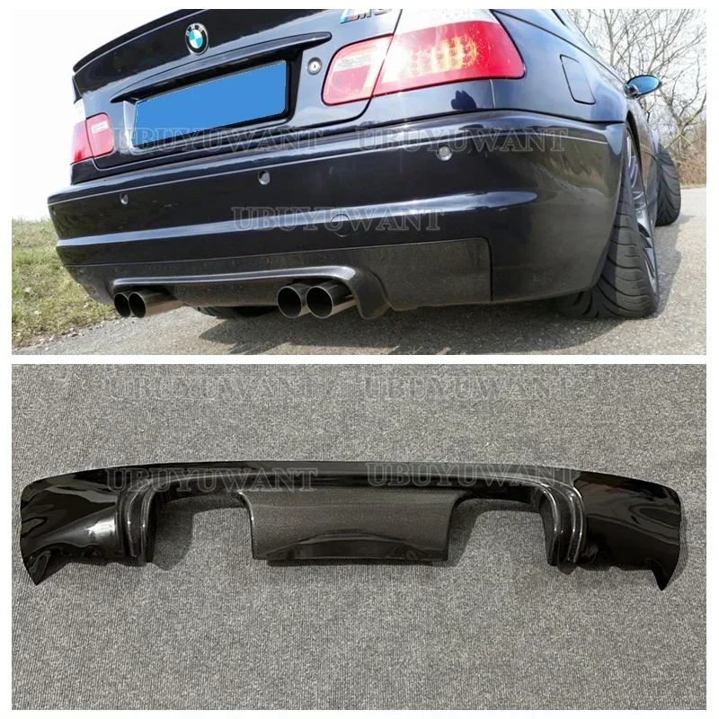 Rear Diffuser Gloss Black For BMW E46 ABS Car Rear Bumper Lip Spoiler Diffuser For 3 Series 318i 320i 325i 328i M3 1999-2004