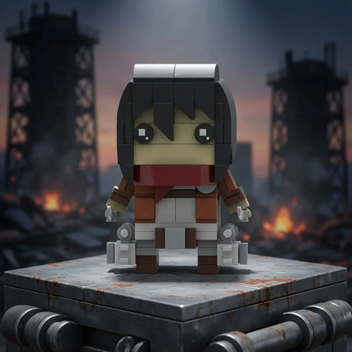 MOC Kreatives, beliebtes Anime-Protagonisten-Gruppen-Riesen-Killer-Bausteinmodell, Puzzle für Erwachsene, Montagespielzeug, Geburtstagsgeschenk, Dekoration – Detail 1