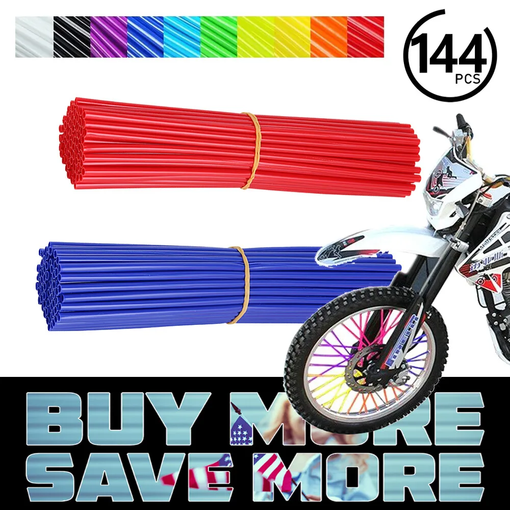 72PCS 24cm Universal Dirt Bike Speichen Abdeckungen Motorrad Felge Speichen Wrap Kit Skins Schutz Abdeckung Für motocross Fahrrad
