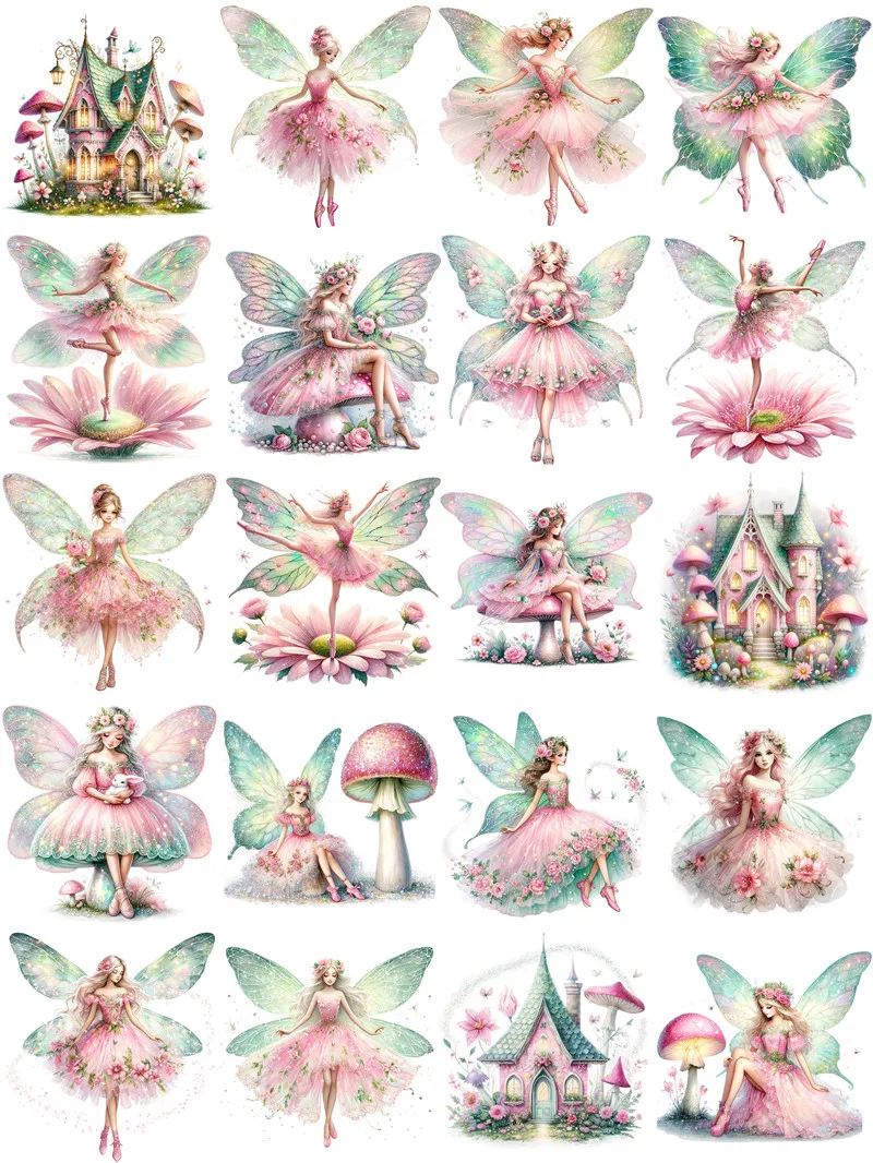 flower fairy Stickers Crafts And Scrapbooking stickers kids toys book Decorative sticker DIY Stationery