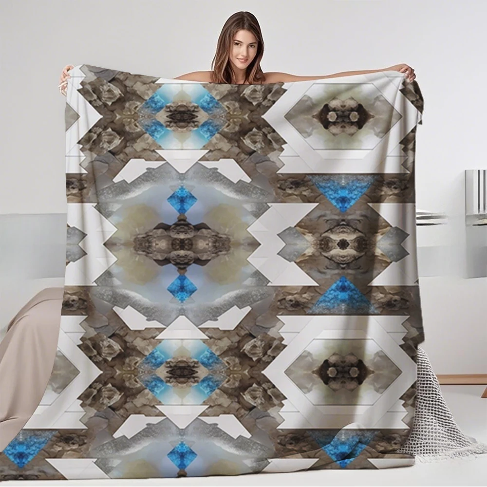 

Flannel Blanket Sky Fall With Breathable Machine-washable Elegant Pattern Throw Bedsheet Blankets For Office Workers Guest Room