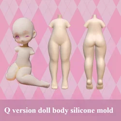 Super Light Clay Meaty Tangyuan Q Version Doll Body Silicone Mold DIY Polymer Clay Animation Character Body Moulding Making Tool