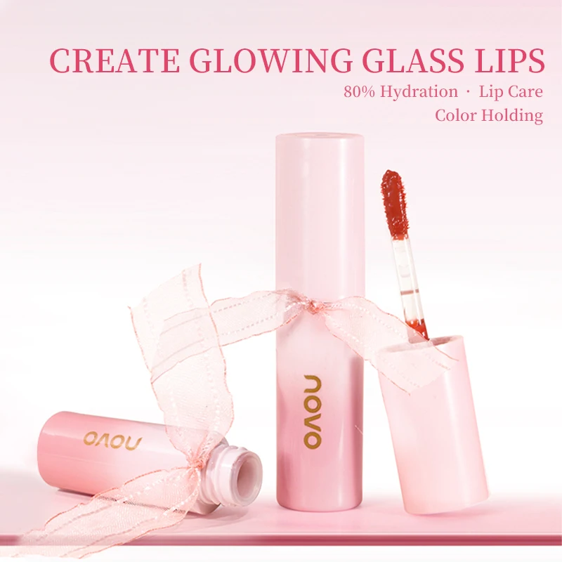 Juicy Lip Plump Hydrating High-Shine Lip Gloss Lightweight Glossy Lip Tint Jelly Lip Makeup Long Lasting Red Lip Glaze Cosmetics