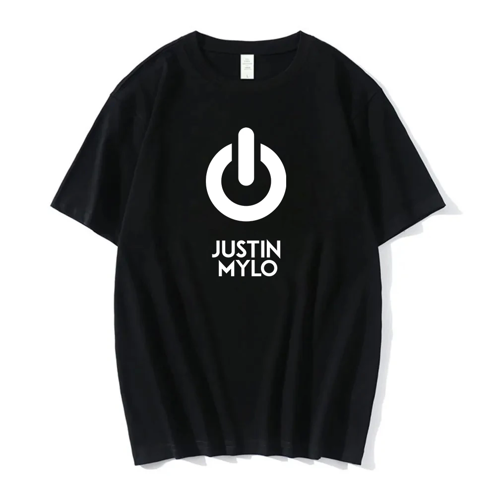 Justin Mylo Merch T-shirt Logo Print Crewneck Short Sleeve Cotton Tee Women Men Streetwear Tops Fashion Clothes