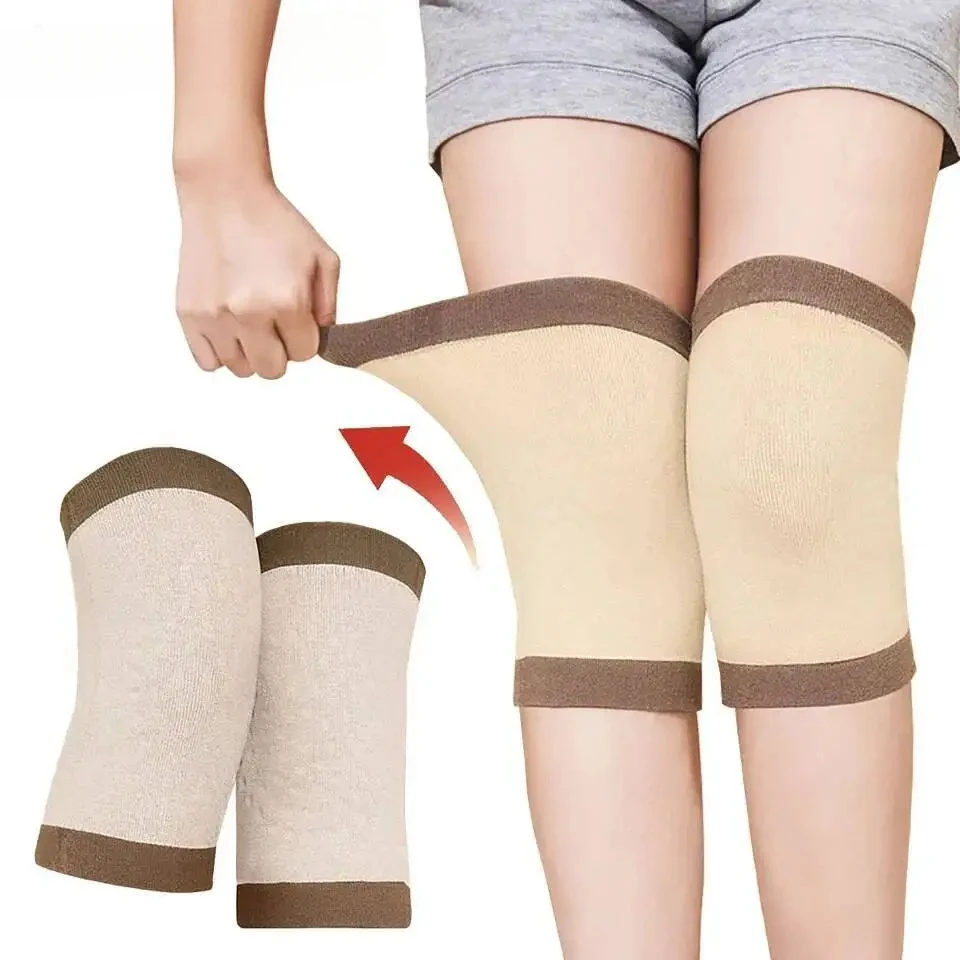

1Pair Wormwood Self Heating Knee Pads Soft Elasticity Skin-Friendly To Keep Warm For Men And Women Elderly Joint Protection Calf