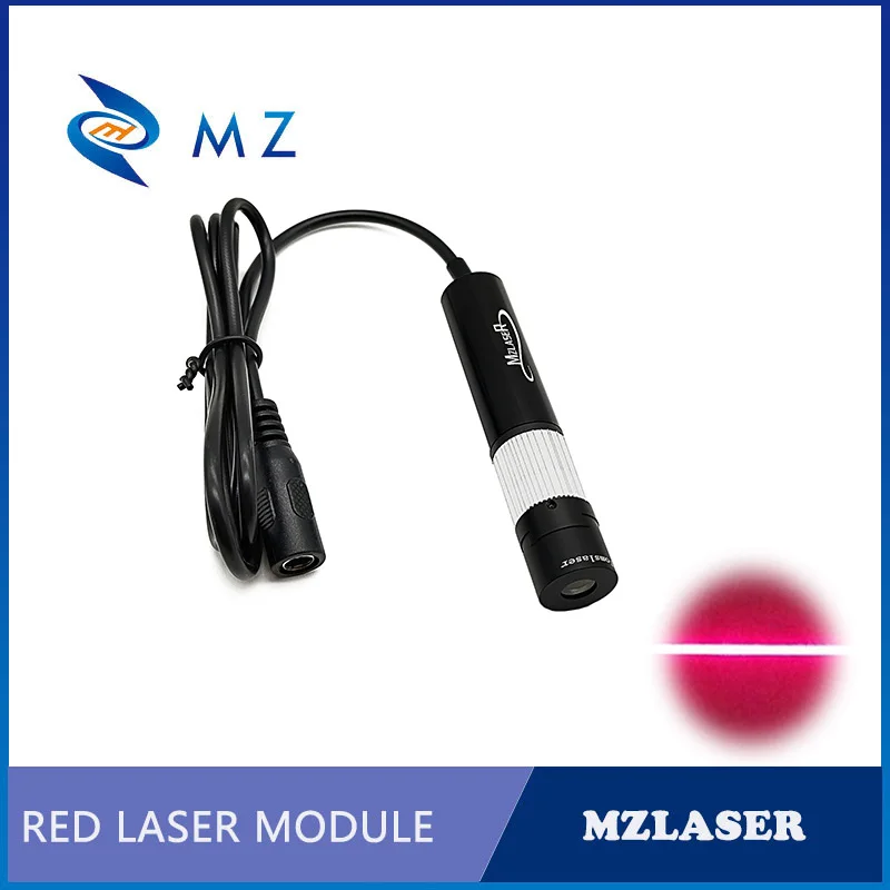 Modulo Laser linea rossa messa a fuoco regolabile D16mm 635nm 50/100/150/200mW lente in vetro con staffa + alimentatore