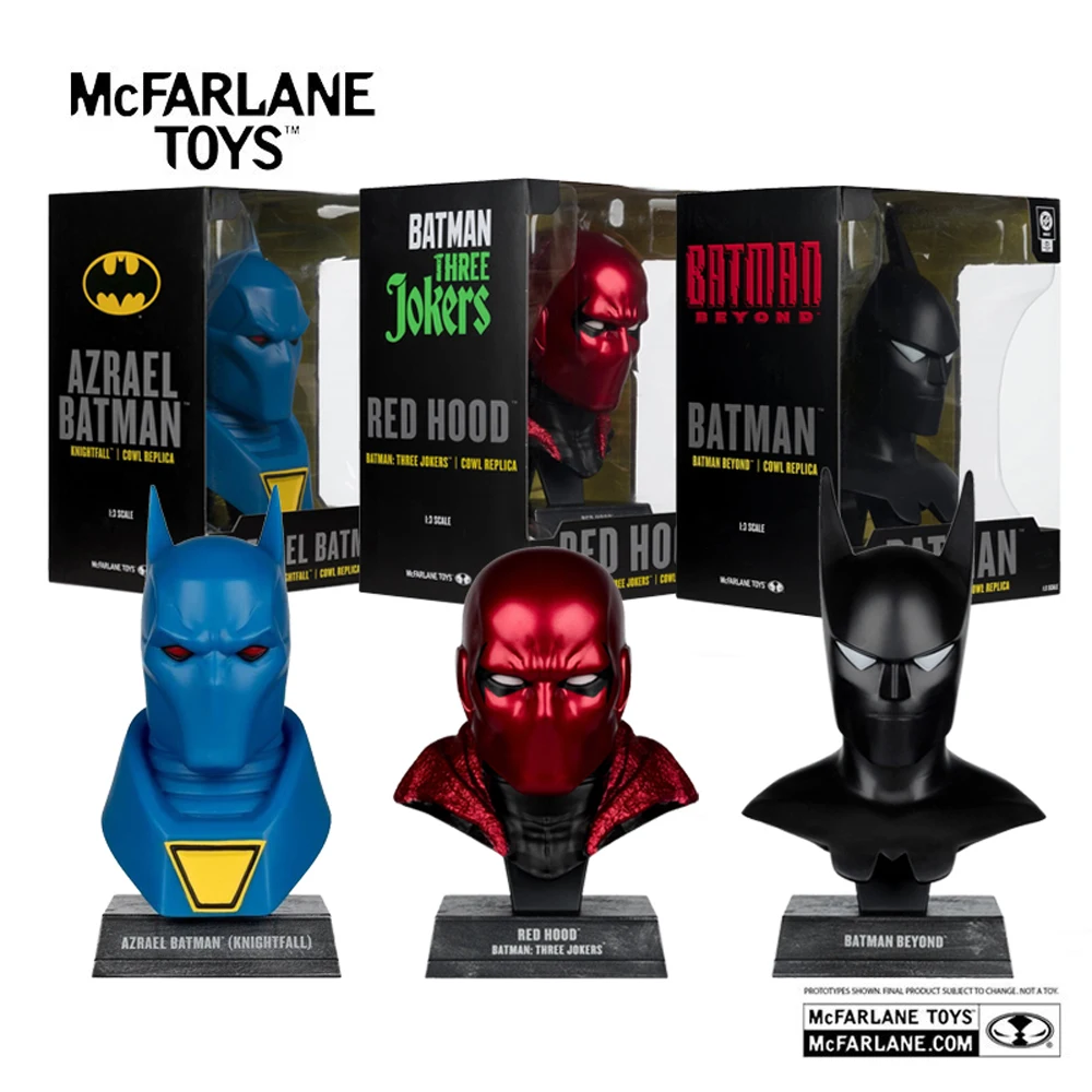 Mcfarlane Toys DC Direct Réplica de Adereço Capacete Wv6 1:3 Escala, Capuz do Red Hood/Capuz do Batman/Capuz do Azrael Batman (Chase) Modelo de Boneco