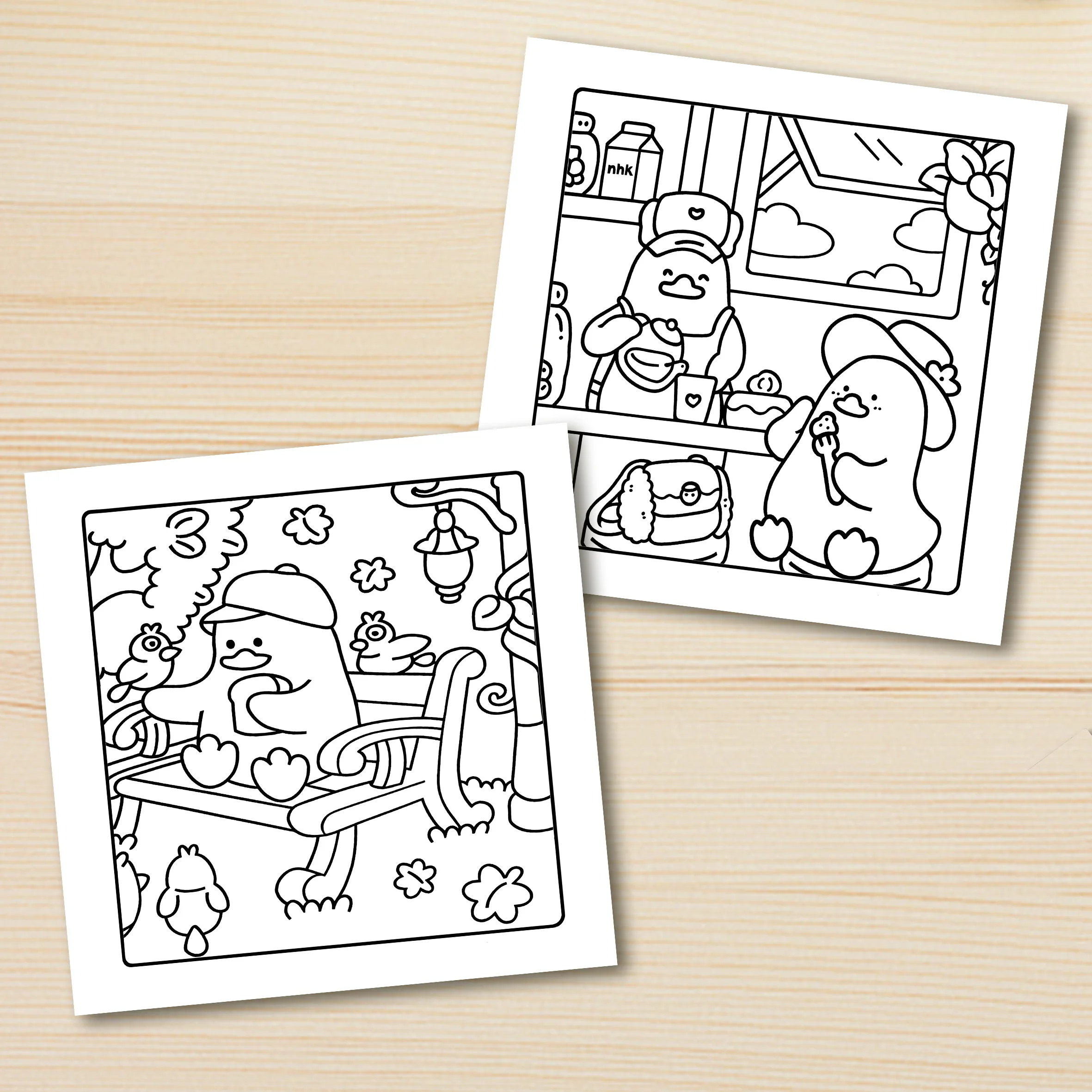 DUCK'S LIFE Bold-easy Patterns Coloring Book for Adults Cute Drawing Book Perfect Gift for Party and Birthday